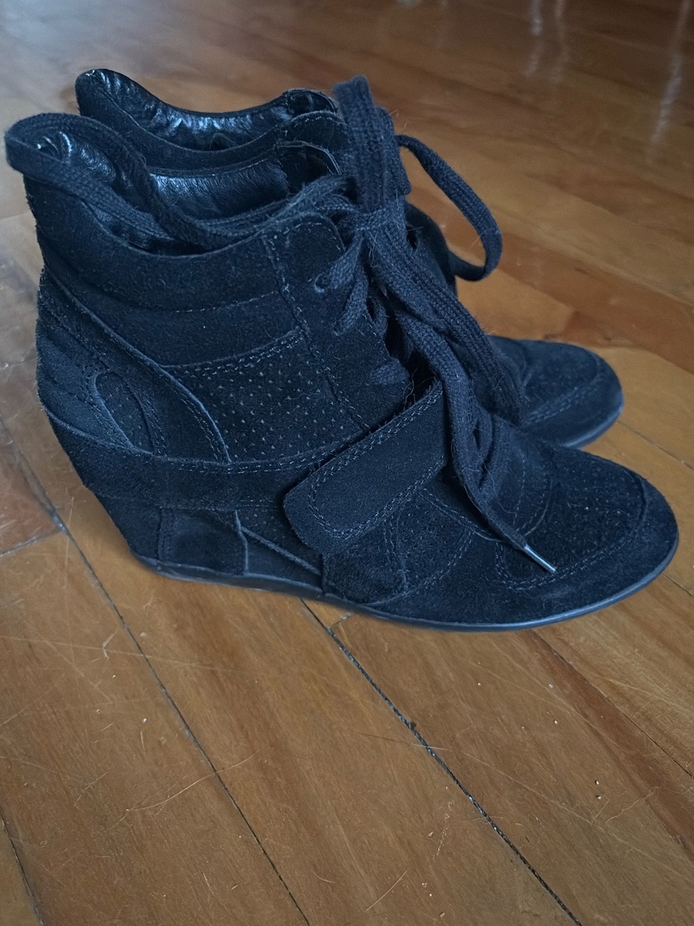 Ash Bowie black wedge sneakers